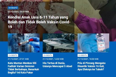 [POPULER SAINS] Kondisi Anak yang Boleh Vaksin Covid-19 | Mantan Menkes Varian Omicron Tidak Berbahaya