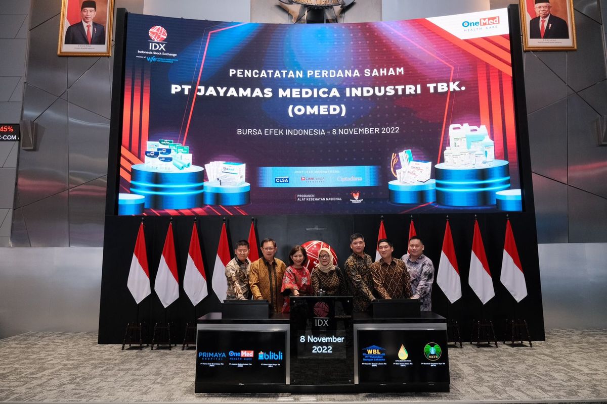 Pencatatan Saham Perdana PT Jayamas Medica Industri Tbk atau OneMed (OMED)