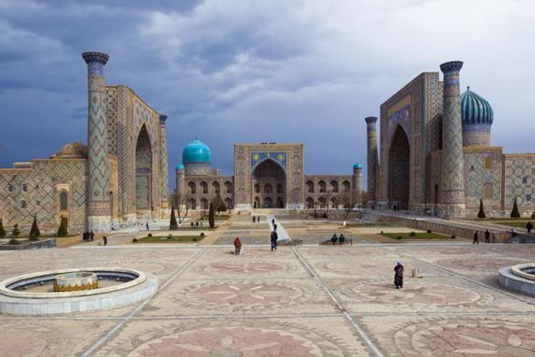 Area Registan di Samarkand, Uzbekistan