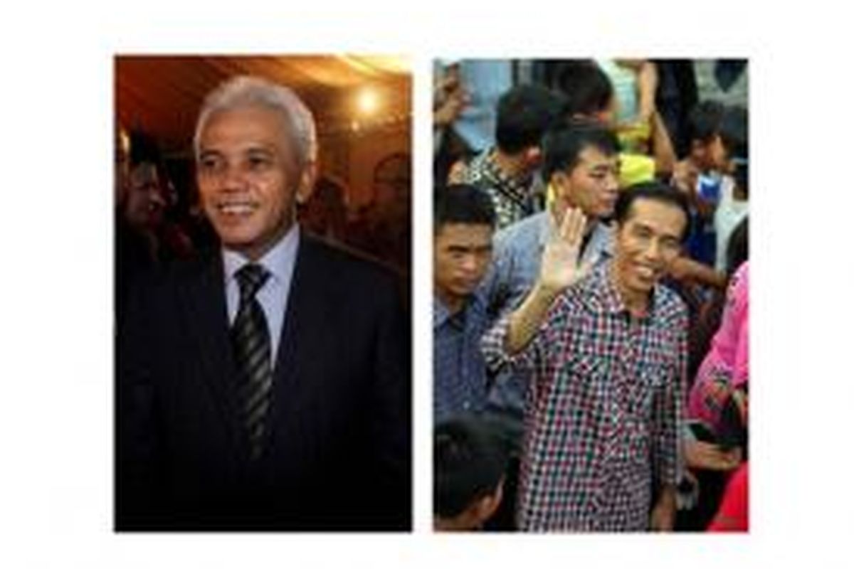 Hatta Rajasa (kiri) dan Joko Widodo (kanan)