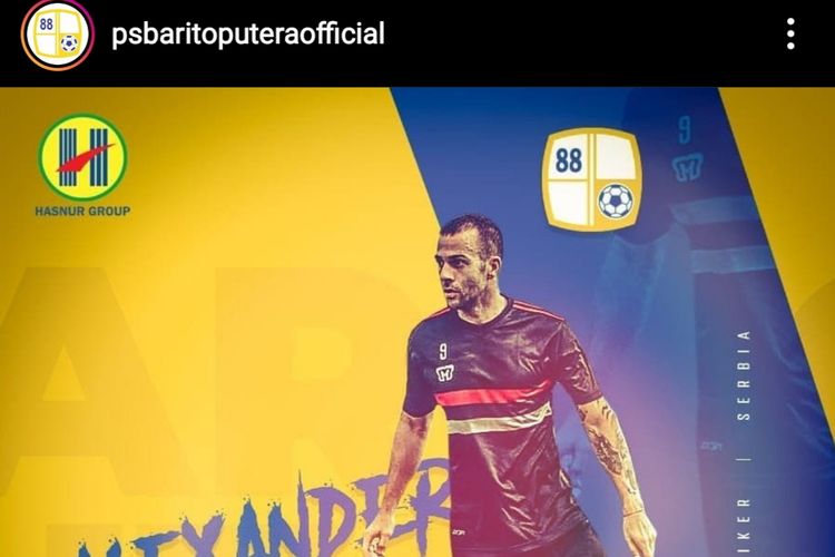 Rekrutan anyar Barito Putera, Aleksandar Rakic, diumumkan bersama nama pemain asing baru lainnya, Yashir Islame.