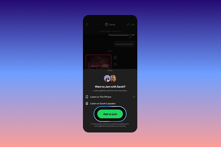 Fitur Request to Jam di Spotify.
