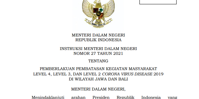 Daftar Wilayah Ppkm Level 4 3 Dan 2 Jawa Bali Berlaku 3 9 Agustus Halaman All Kompas Com<script async src=