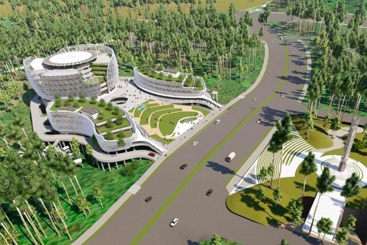Desain gedung kantor Otorita Itu Kota Nusantara (OIKN)