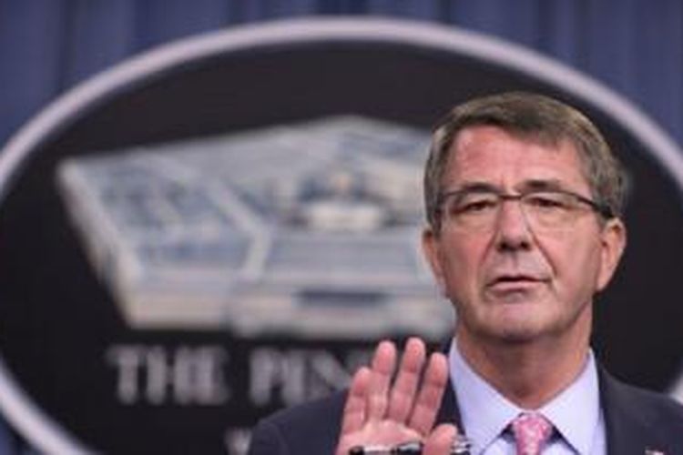 Menteri Pertahanan Ash Carter di Pentagon 