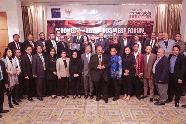 Para peserta Indonesia?Egypt Business Forum and Primaduta Award 2017 yang digelar pada Kamis malam  (7/12/2017) di Kairo, Mesir.