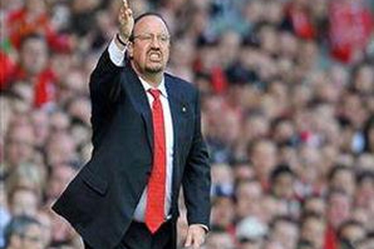 Pelatih Liverpool, Rafael Benitez.