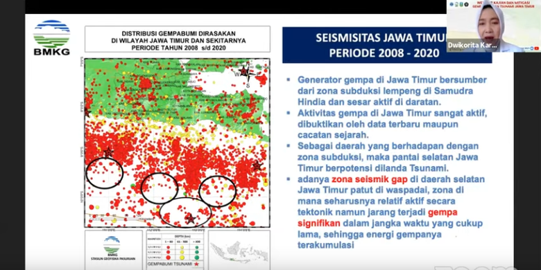 Seismitas Jawa Timur periode 2008-2020