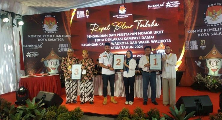 Laporan Awal Dana Kampanye Pilkada Salatiga 2024, Robby-Nina Rp 0, Juan-Wahyuni Rp 1 Juta, Sinoeng-Budi Rp 10 Juta