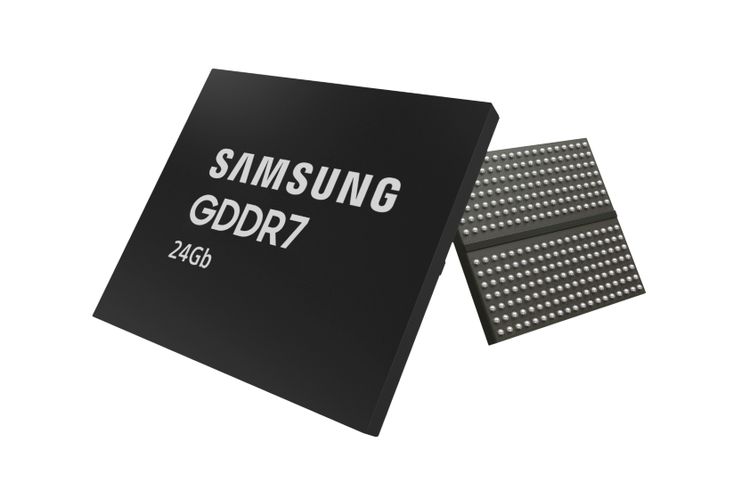 Ilustrasi memori Samsung GDDR7 24 GB.