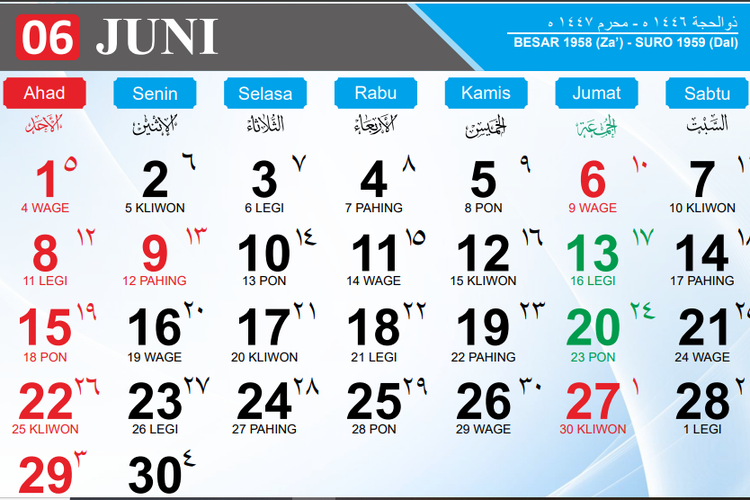 9 Juni 2025 Libur Apa? Cek Tanggal Merah dan Cuti Bersama Idul Adha