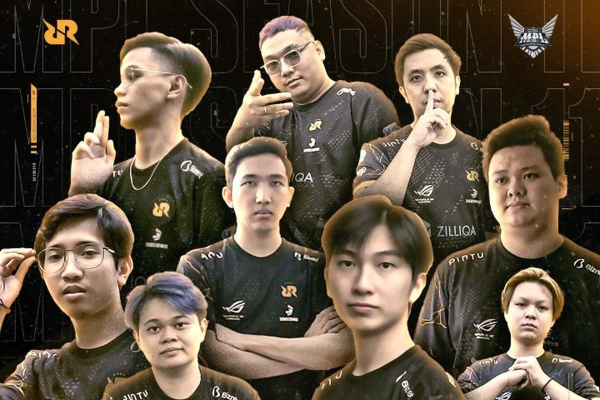 Ilustrasi roster RRQ Hoshi untuk MPL ID Season 11.