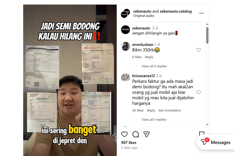 Faktur kendaraan penting sebagai bukti kepemilikan tangan pertama dan legalitas asal-usul kendaraan, terutama saat jual beli atau pengajuan kredit.
