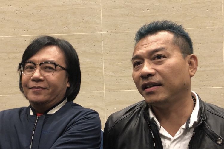 Ari Lasso dan Anang Hermansyah ditemui usai Indonesian Idol X 2019 di MNC Kebin Jeruk, Jakarta Barat, Selasa (19/11/2019). 