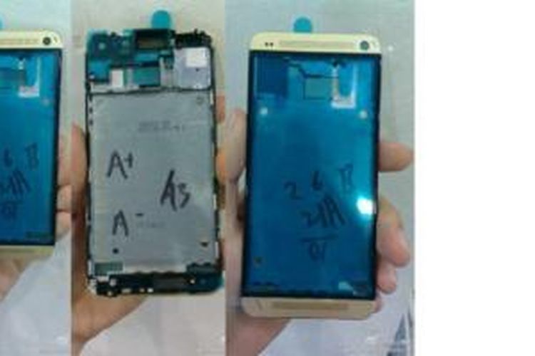Bocoran foto smartphone HTC One berwarna emas