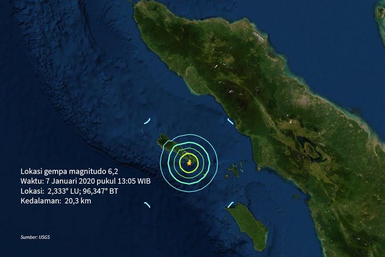 Gempa Bermagnitudo 6 4 Guncang Aceh Tak Berpotensi Tsunami