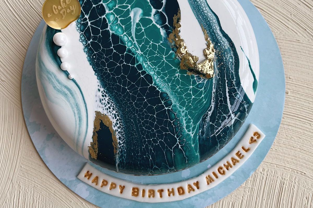 Mirror glaze cake brand A Cake A Day