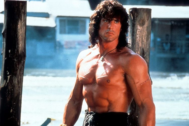 Sylvester Stallone dalam film Rambo III (1988)