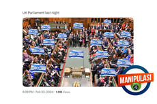INFOGRAFIK: Konten Satire, Berkibarnya Bendera Israel Saat Parlemen Inggris Bersidang