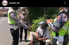 Diminta Putar Balik oleh Polisi, Pemuda Ini Malah Marah-marah dan Pukul Motornya, Videonya Viral