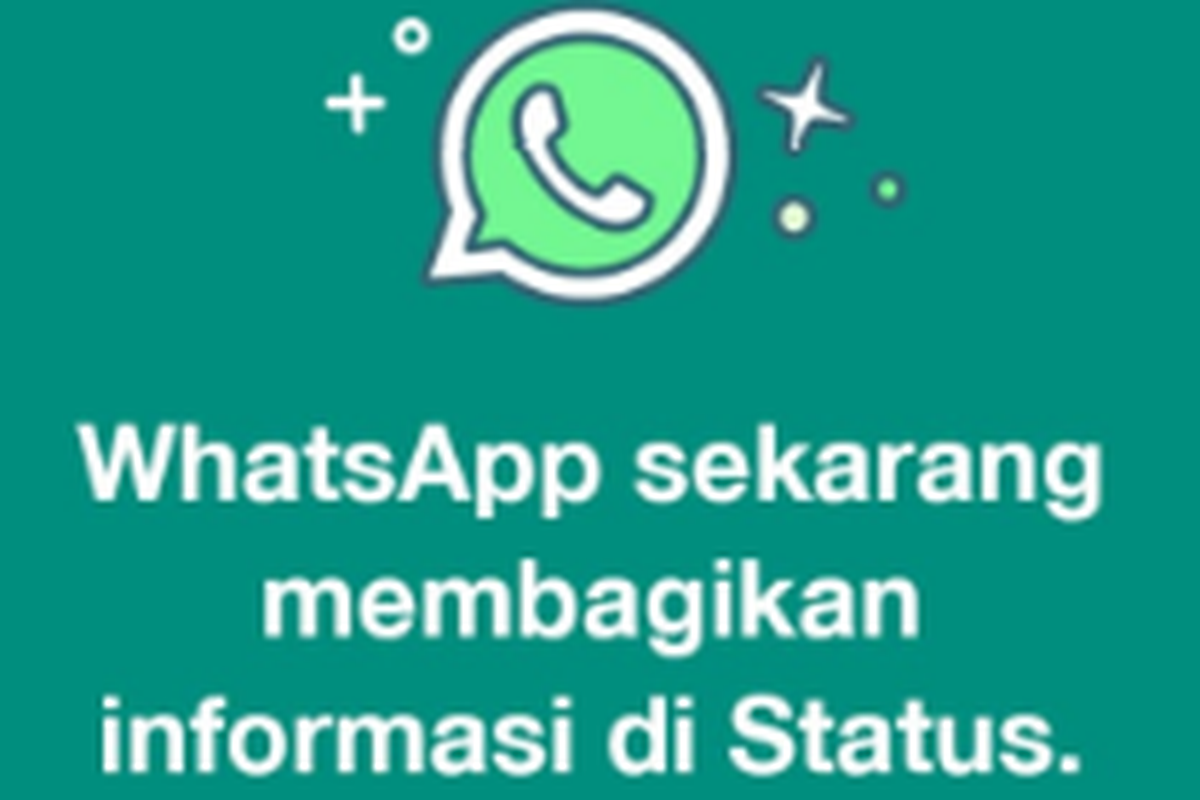 WhatsApp mulai kirimkan informasi ke pengguna melalui Status