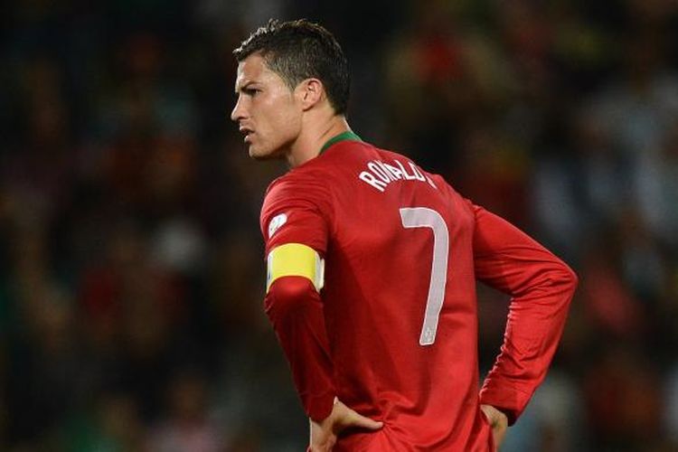 Gelandang Portugal Cristiano Ronaldo.