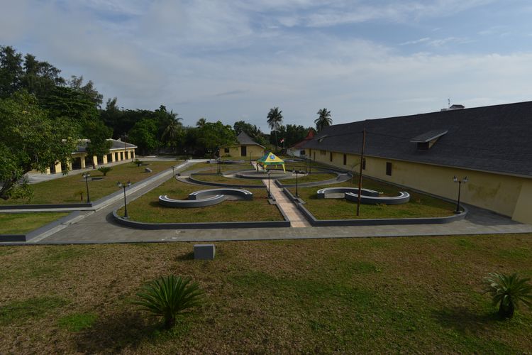 Bagunan di bagian dalam Benteng Oranje di Kota Ternate.