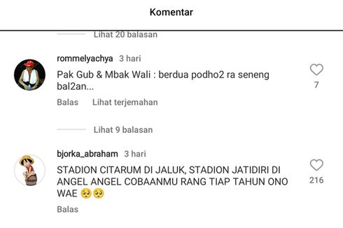 Imbas PSIS Semarang Cabut dari Stadion Citarum, Ganjar dan Pemkot Semarang Kena Nyinyir Warganet