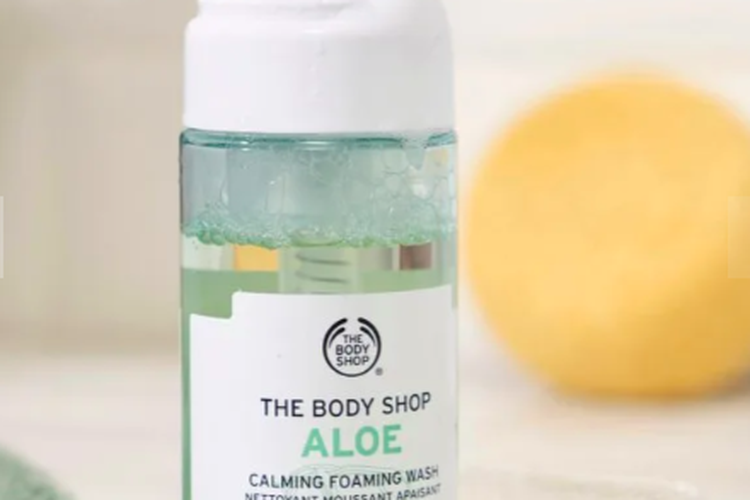 The Body Shop Aloe Foaming Facial Wash, sabun muka untuk kulit sensitif
