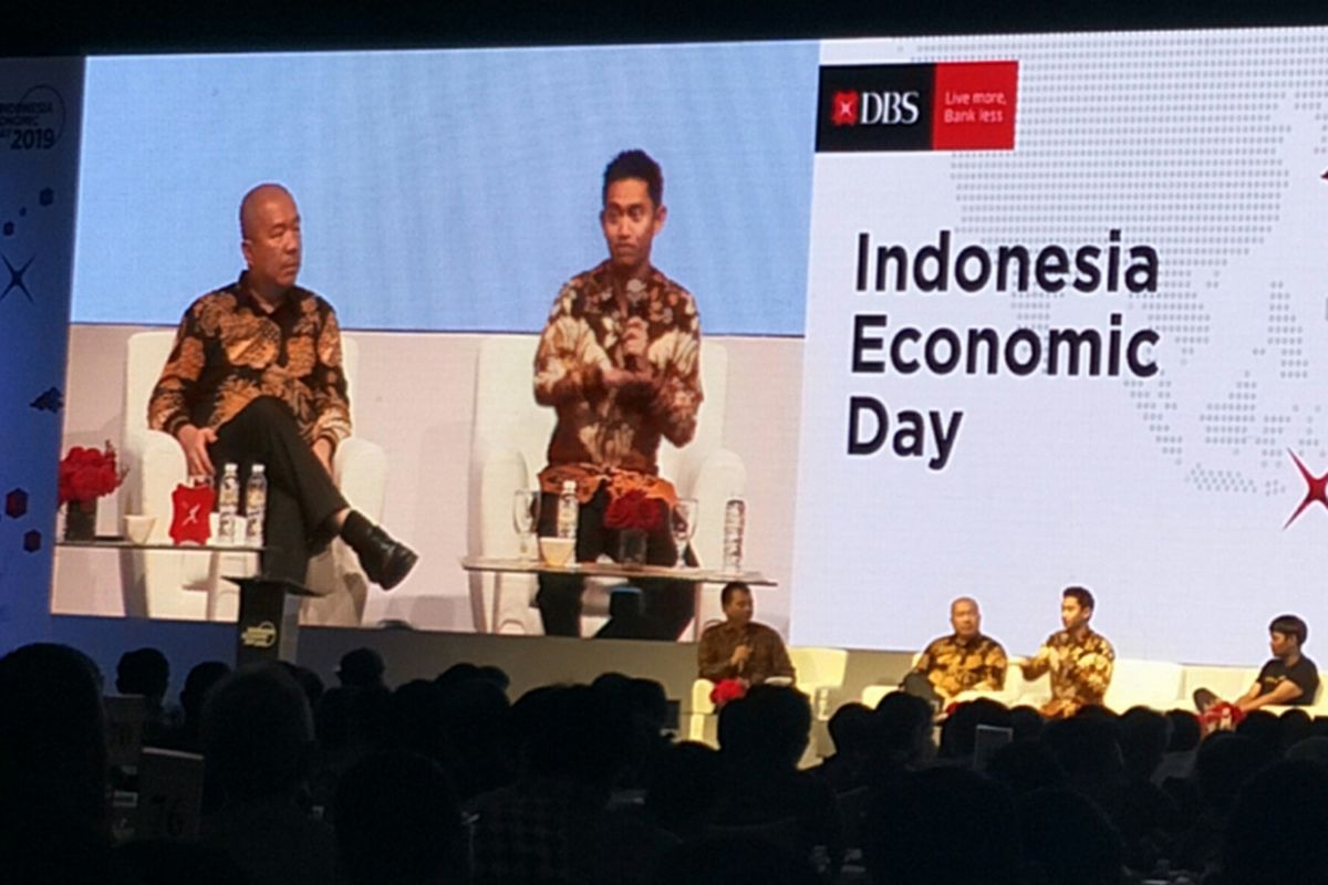 Founder sekaligus CEO Ruangguru Adimas Belva Syah Devara dalam acara DBS Asian Insight Conference, Jakarta.