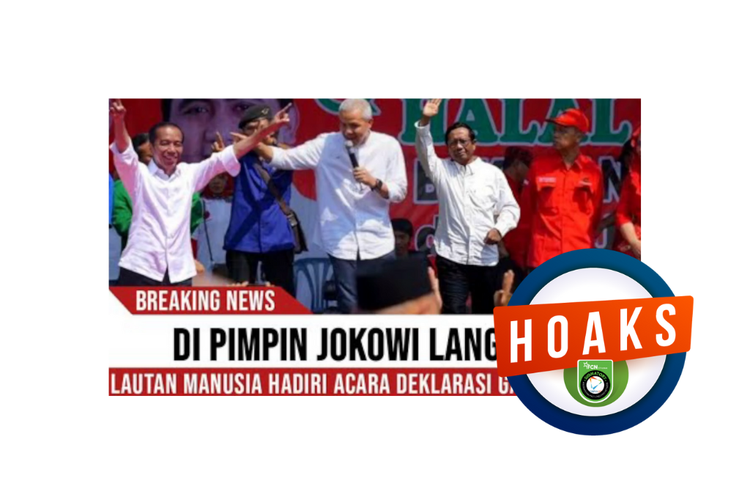 Hoaks, Jokowi pimpin deklarasi Ganjar-Mahfud