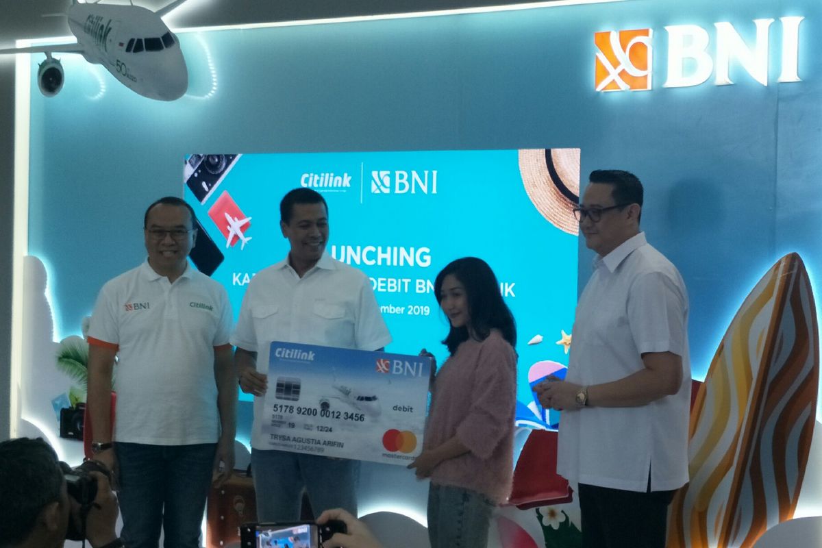 Peluncuran Kartu Co-Brand Debit BNI-Citilink di Terminal 3 Bandara Internasional Soekarno-Hatta, Sabtu (28/9/2019)