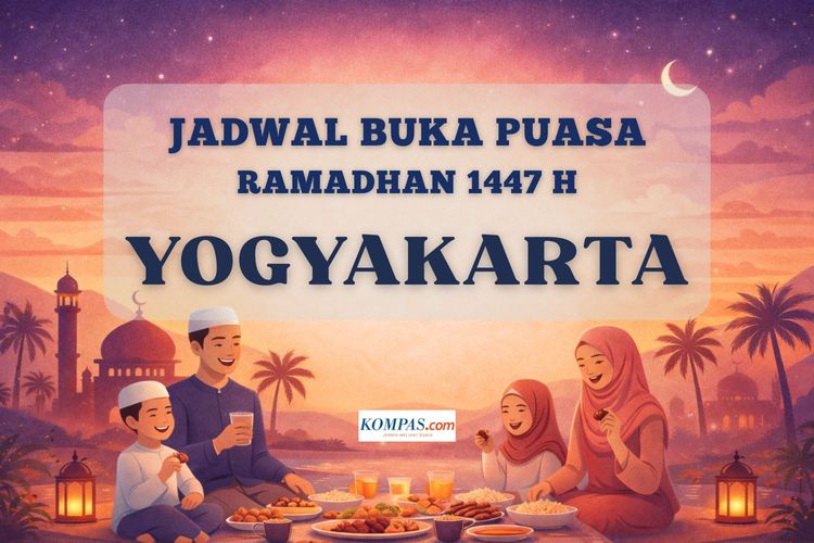 Jadwal buka puasa Ramadhan 2026 DI Yogyakarta hari ini.