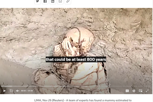 Arkeolog Temukan Mumi Diperkirakan Berusia 800 Tahun di Peru