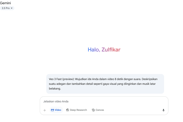 Ilustrasi cara pakai Google Veo 3 tanpa VPN di Gemini.