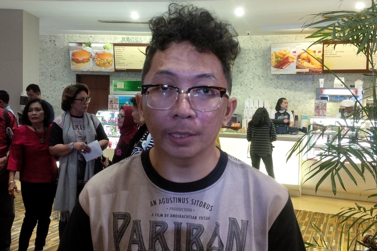 Rizky Mocil dalam jumpa pers film Pariban: Idola dari Tanah Jawa di XXI Epicentrum, Kuningan, Jakarta Selatan, Jumat (3/5/2019).