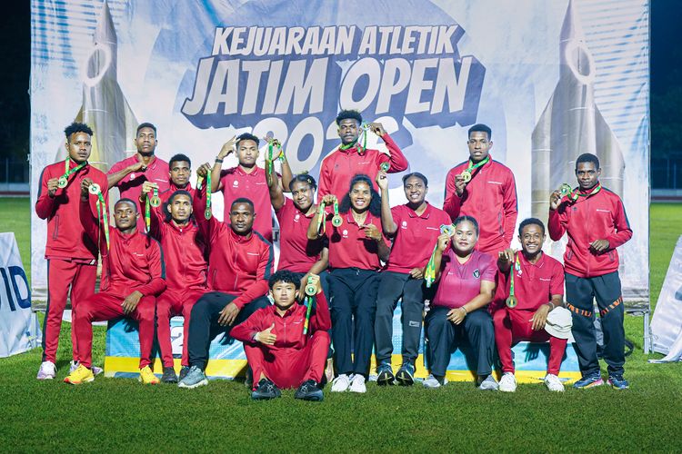 Jatim Open 2026: Borong 14 Medali, Tim Papua Athletics Pertahankan Gelar Juara Umum