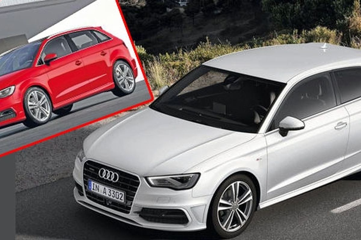 Audi A3 Sportback (bawah) akan dijadikan basis MPV 7-seater (atas/ insert).