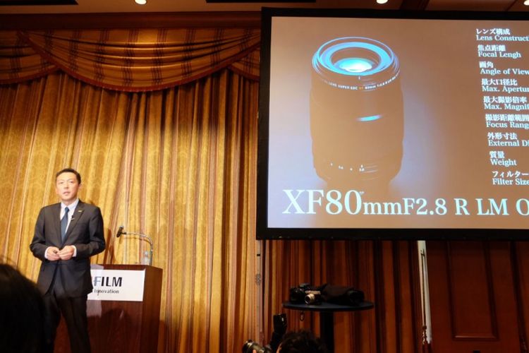 Fujifilm merilis lensa XF 80 mm di Jepang, Kamis (7/9/2017).