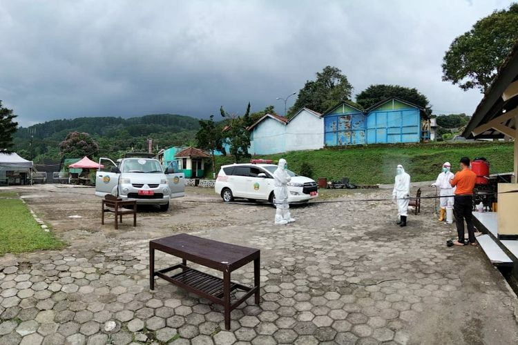 Rumah karantina pasien Covid-19 di Wisma Wijayakusuma Baturraden, Kabupaten Banyumas, Jawa Tengah.
