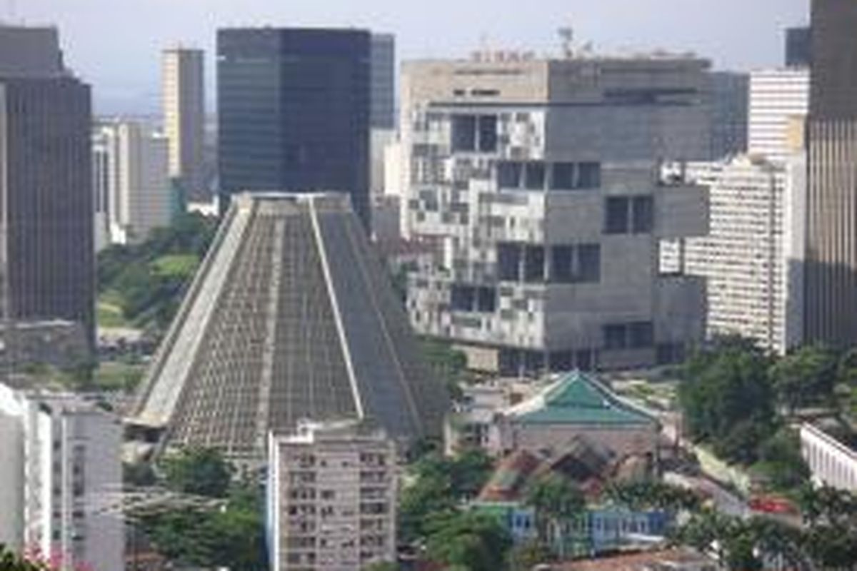 Pusat kota Rio de Janeiro, Brasil.