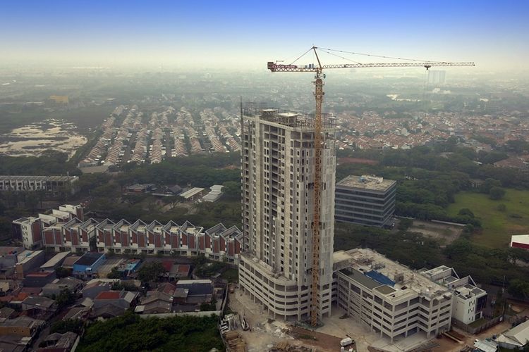 Cleon Park Apartment milik PT Modernland Realty Tbk memasuki tahapan topping off