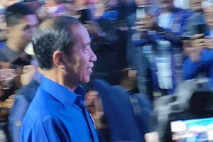 Berkemeja Biru, Presiden Jokowi Hadiri Pembukaan Kongres Ke-6 PAN