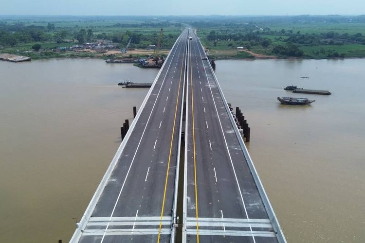 Jembatan Musi V Resmi Kantongi Sertifikat Laik Fungsi, Konstruksi Tol Palembang–Betung Capai 85,54 Persen