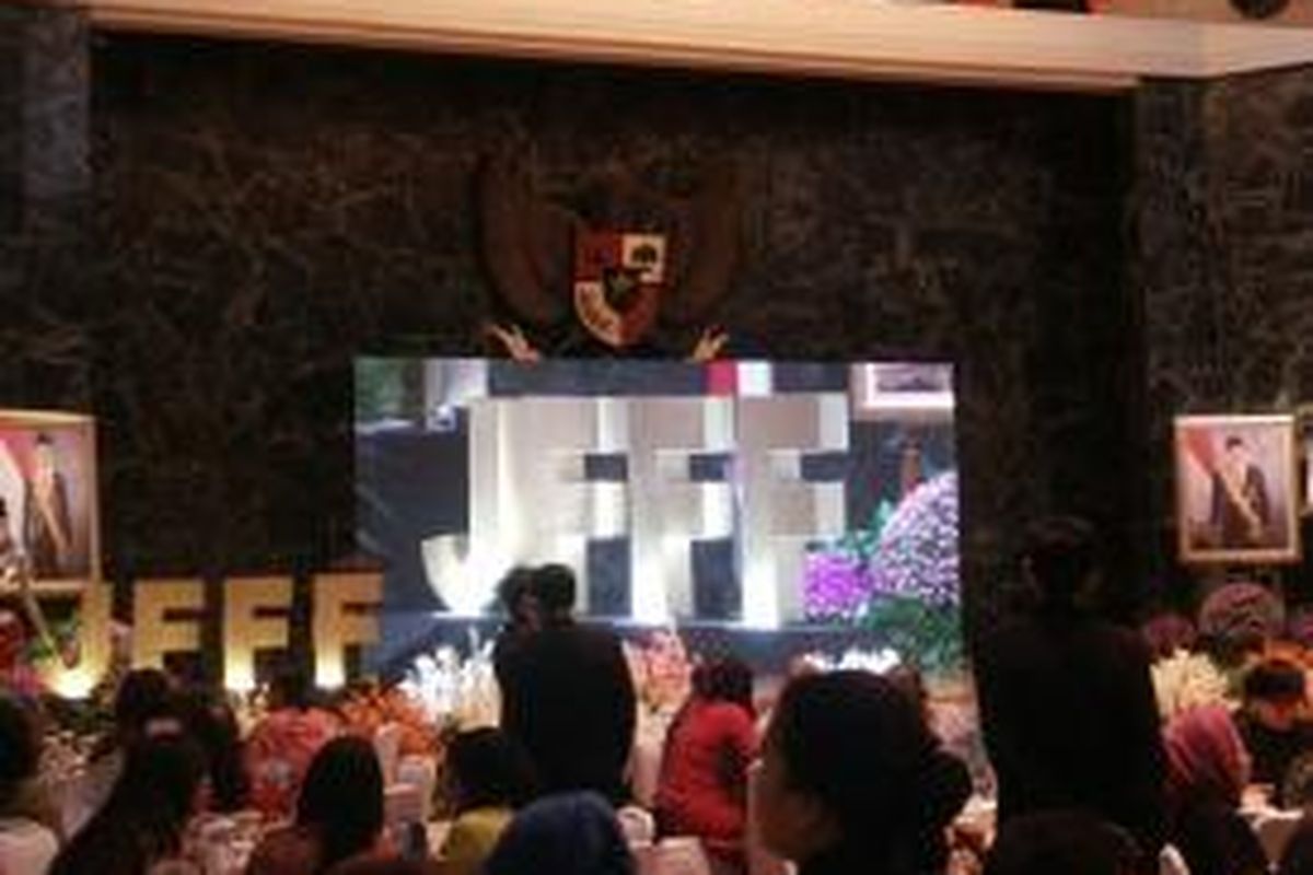 Preview Jakarta Fashion and Food Festival di Balai Agung Balaikota Pemerintah Provinsi DKI Jakarta, Rabu (29/4/2015)