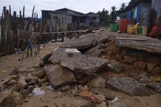 Abrasi Terus Gerus Pantai Pulau Sebatik, Rumah dan Jalan Hancur Dihantam Ombak