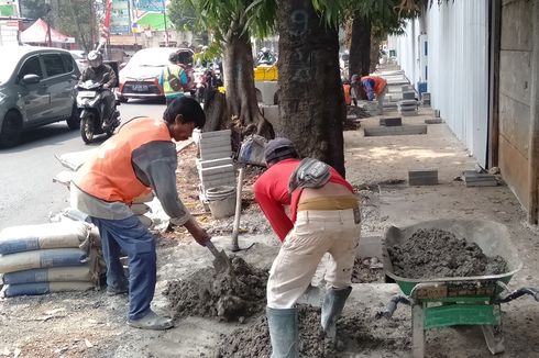 Revitalisasi Trotoar Kemang Capai 25 Persen, Diperkirakan Rampung Desember 2019