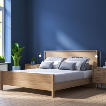 Ilustrasi tempat tidur, tempat tidur minimalis.