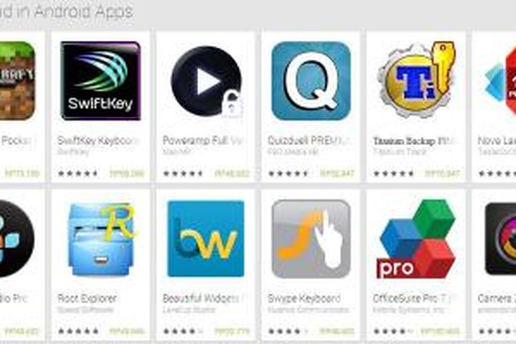 Kini, Google Play Store sudah mendukung mata uang Rupiah