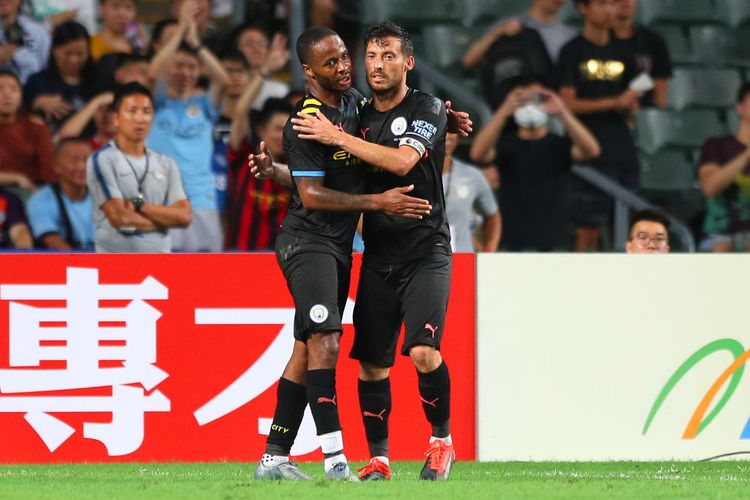 Laga uji coba pramusim antara Kitchee vs Manchester City di Stadion Hong Kong, Rabu (24/7/2019).